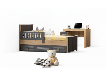Bettgestell Kandebett Bett Kannerzëmmer Kannerzëmmermiwwelen Gro Holz