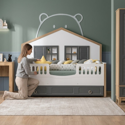 Bettgestell Perfekt Kandbett Kannerzëmmer Bettgesteller Gro Holz