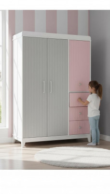 Stilvoll Kleederschaf Méifaarweg Holz Schaf Design Kannerzëmmer