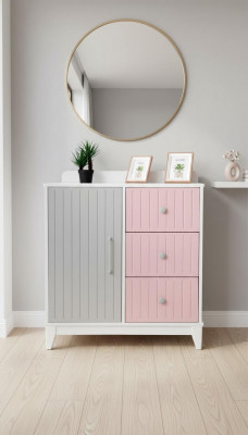 Kommod an d'Kannerzëmmer Modern Elegant Kommod Holz Méifaarweg Miwwelen