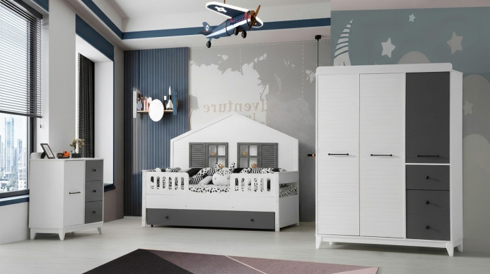 Moderne Set fir Kannerzëmmer Multicolour Perfekt Miwwelen fir Ären Interieur