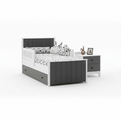 Kannerbett Bett Kannerzëmmer Kannerzëmmermiwwel Bettrahmen Wäisst Holz