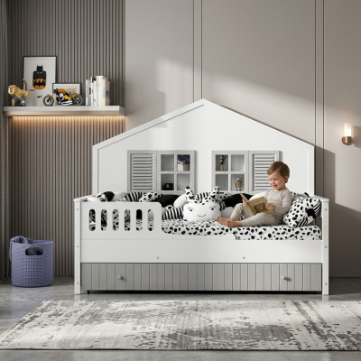 Modern Kandbett Grouw Faarf Luxus Design Miwwel fir déi Klengst