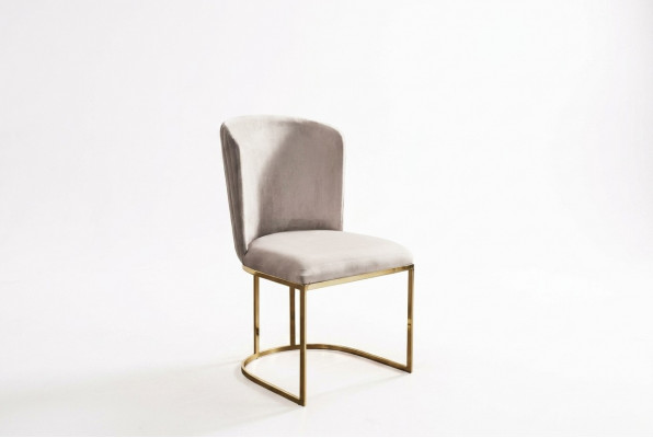 Stull Iesszëmmerstull Beige Kichenstull Lehnstull Luxus Modern Novelitéit