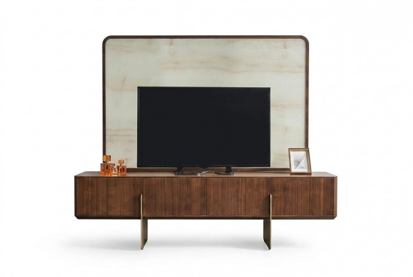 Luxuriéis Wunnzëmmer Set besteet aus TV Lowboard an TV Kader 2tlg. nei