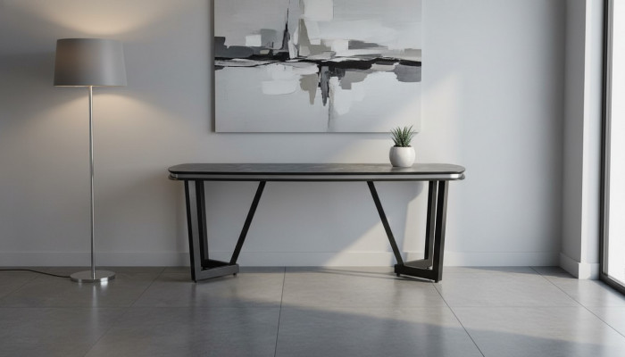 Iessdësch Iesszëmmer Holz Iessdëscher Dësch Stil Modern Schwaarz Design