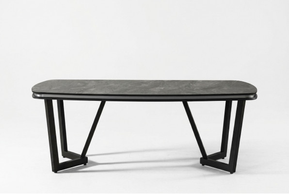 Modernt Iessdësch Iesszëmmer Holz Iessdëscher Dësch Stil Schwaarz Design