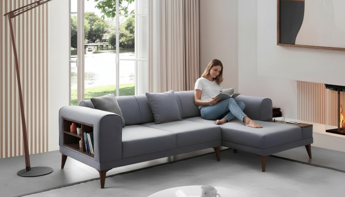 Graaft Stotzëmmer L-Form Sofa Polster Ecksofa Designer Stotzëmmer Couch