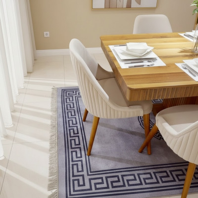 Wäissen Iesszëmmer 1er Stull Designer Kichenstull Modern Polstersäll