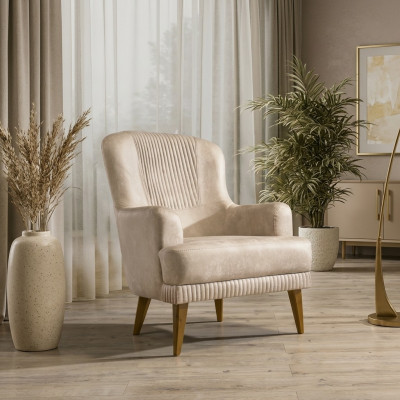 Bäigen Einsëtzer Designer Fotell Wunnzëmmer Stilvollen Polstersëtz