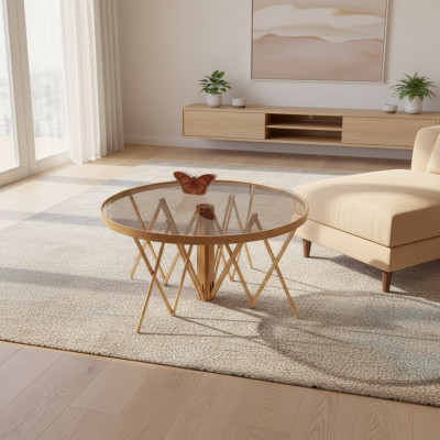 Exklusiven Ronnen Dësch Designer Holzdësch Moderne Glastësch Nei