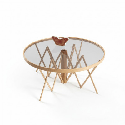Exklusiven Ronnen Dësch Designer Holzdësch Moderne Glastësch Nei
