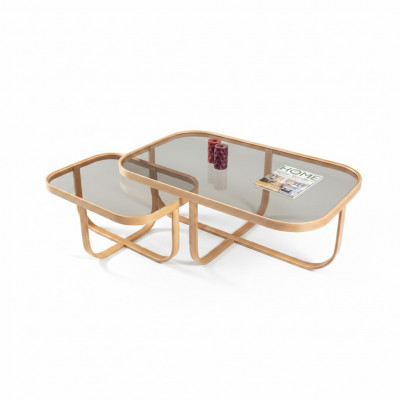 Rechteckeg Schaffdëscher Designer Wunnzëmmer Dëscher 2x Sofa Dëscher 2tlg