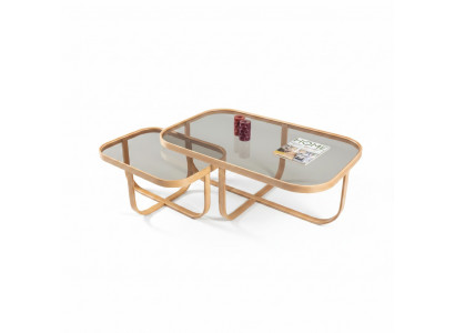 Rechteckeg Schaffdëscher Designer Wunnzëmmer Dëscher 2x Sofa Dëscher 2tlg