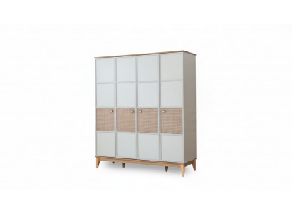 Stilvoller Viertüriger Kleiderschrank Moderne Holz Kinderzimmer Schränke