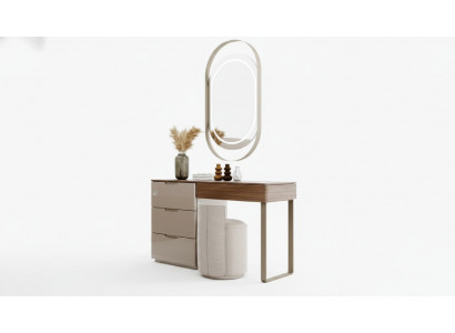 Schlofzëmmer Set Luxus Schminktisch a Spigel Hocker Design nei 3-Stéck-Set
