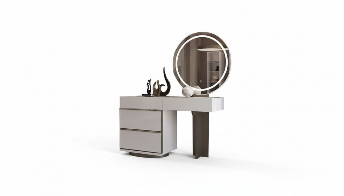 Schminktisch Set Konsolespigel Schlofkummer Miwwelen Design Hocker Set