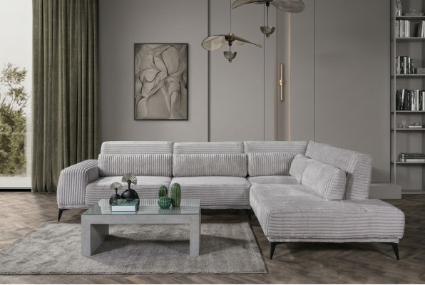 Elegante Ecksofa L-Form Luxus Wunnzëmmer Wunnlandschaft Sofas Couchen