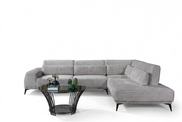 Elegante Ecksofa L-Form Luxus Wunnzëmmer Wunnlandschaft Sofas Couchen