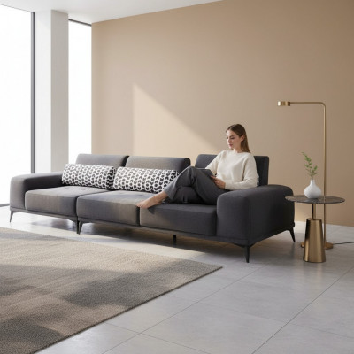 Groessen 4-Sëtzer Wunnzëmmer Luxus Couch Modern Couch Polster Miwwelen Nei