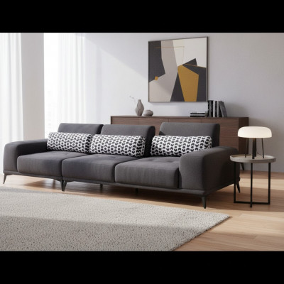 Groessen 4-Sëtzer Wunnzëmmer Luxus Couch Modern Couch Polster Miwwelen Nei