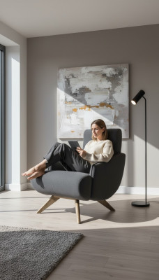 Groue Loungefautteuil Designer Eensitzer Polster Fautteuil Wunnzëmmer Miwwelen