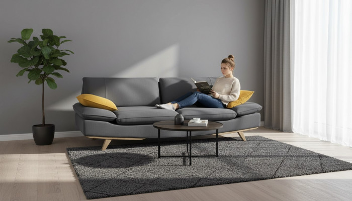 Stilvoll grësst Dreesezuch Sofa Modern Luxuriéis Wunnzëmmer Canapéën