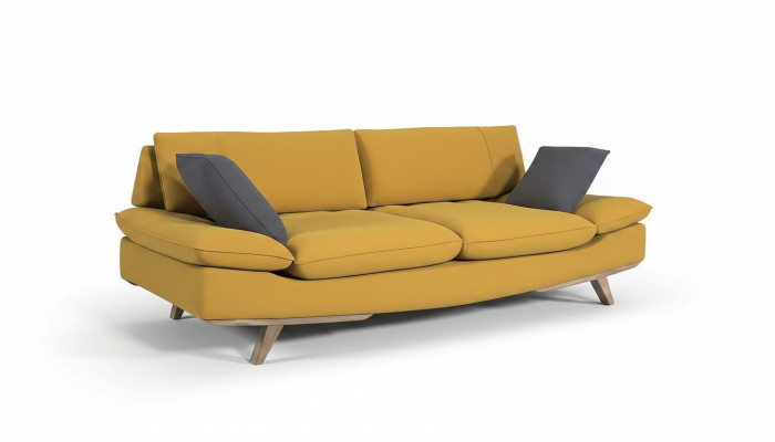 Giel Dräisëtzer Wunnzëmmer 3-Sëtzer Sofa Stilvoll Gepolstert Couch Neit