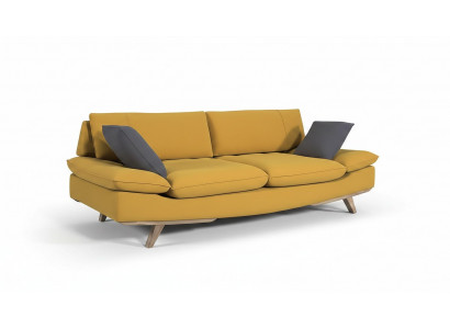 Giel Dräisëtzer Wunnzëmmer 3-Sëtzer Sofa Stilvoll Gepolstert Couch Neit