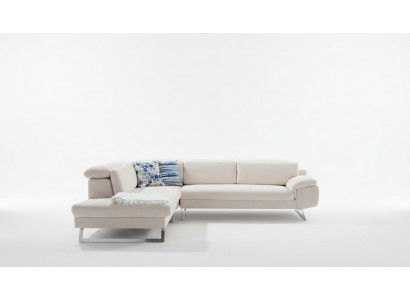 Wäisst Eck-Polstersofa L-Form Sofasen Wunnzëmmer Modern Wunnlandschaften