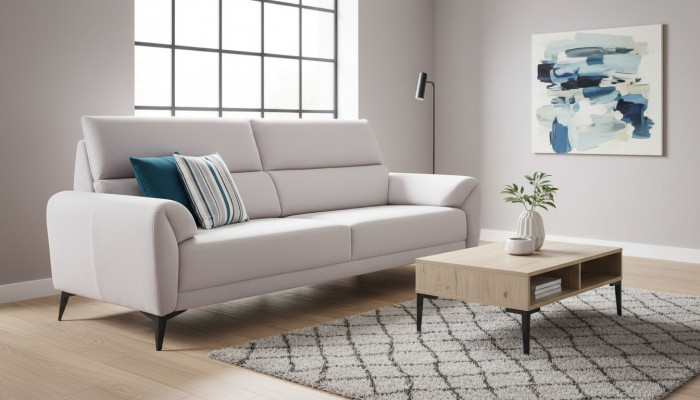 Wäisst Polstersofa Designer Couchen Stoffsofaen Wunnzëmmer Sëtzmébel
