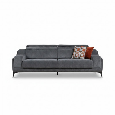 Luxuriéist Griit Textil Sofa Designer 3-Sëtzer Wunnzëmmer Dräisëtzer