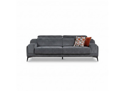 Luxuriéist Griit Textil Sofa Designer 3-Sëtzer Wunnzëmmer Dräisëtzer