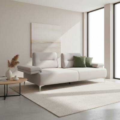 Hellbéis Sofa Designer 3-Sëtzer Wunnzëmmer Edel Couchen Moderne Sofae