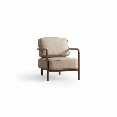 Modernen beige Sëtz Einsitzer Designer Wunnzëmmer Fotellensëtz