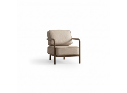 Modernen beige Sëtz Einsitzer Designer Wunnzëmmer Fotellensëtz