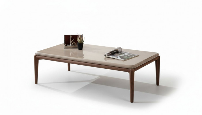 Braune Holz Couchtisch Wunnzëmmer Designer Miwwelen Luxus Stilvoll Dëscher