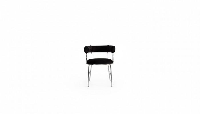 Designer schwaarze Barhocker luxuriéis Iesszëmmer Metallrahmen Still
