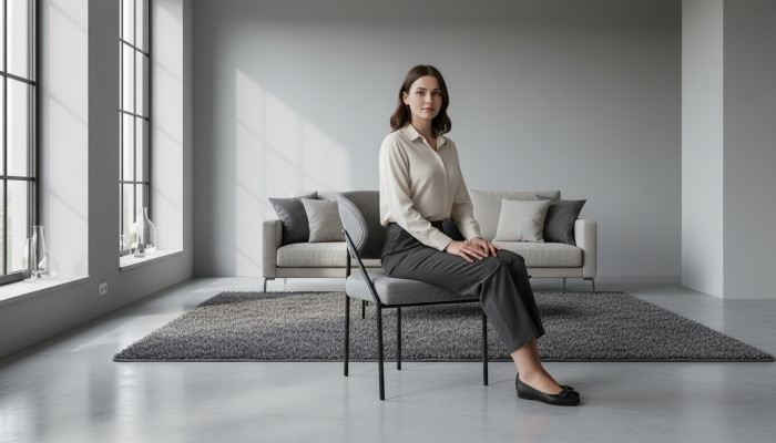 Groue Polsterstull Iesszëmmer Designer Still Metallkader Luxus Miwwelen