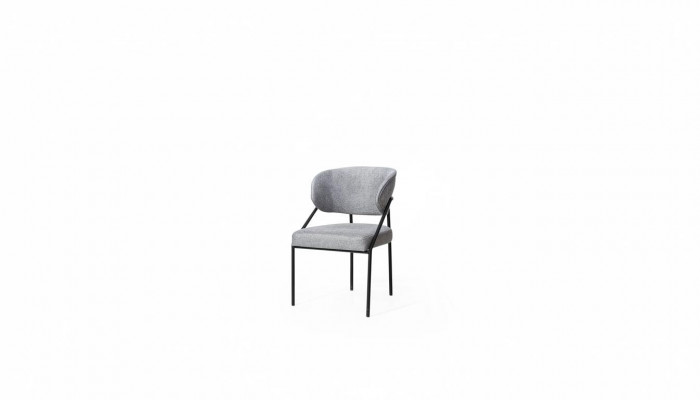 Groue Polsterstull Iesszëmmer Designer Still Metallkader Luxus Miwwelen