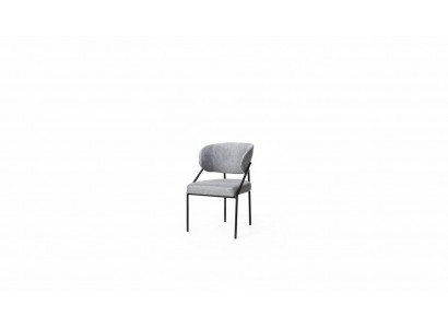 Groue Polsterstull Iesszëmmer Designer Still Metallkader Luxus Miwwelen