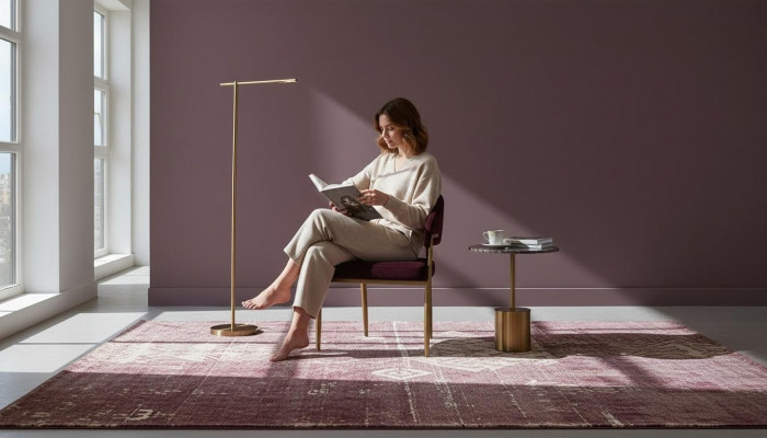 Däischter Lila Iesszëmmer Stull Designer Metallkader Iesszëmmer Holzstillen