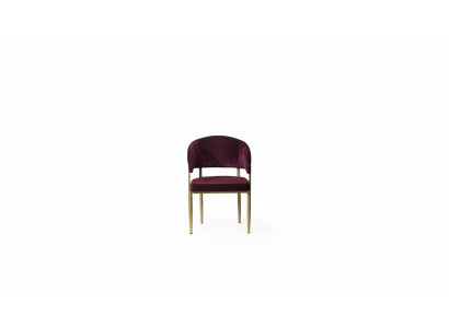 Däischter Lila Iesszëmmer Stull Designer Metallkader Iesszëmmer Holzstillen