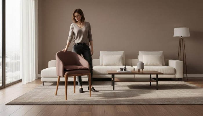 Exklusiven brongen Iesszëmmerstull Designer Eenzelsëtz Holzkader Still