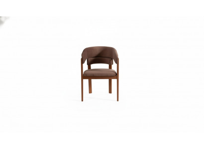 Brongen Designer Stull Iesszëmmerstull Textilstull Designer Holzbeen
