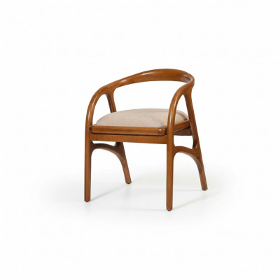 Brong Luxus gepolsterten Iesszëmmerstull Design Armlehn Eensëtzer