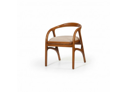 Brong Luxus gepolsterten Iesszëmmerstull Design Armlehn Eensëtzer