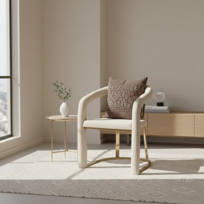 Beige Designer Stull Luxus Holzrahmen Designer Iesszëmmer Holz Still