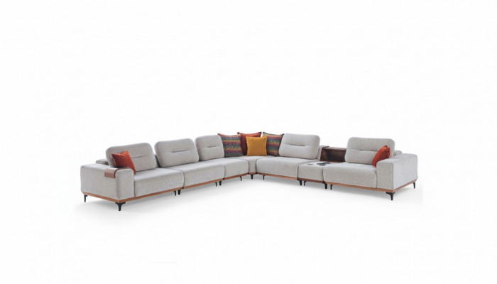 Wäisst Ecksofa Designer L-Form Couch Polstersofas Wunnzëmmer Couchen