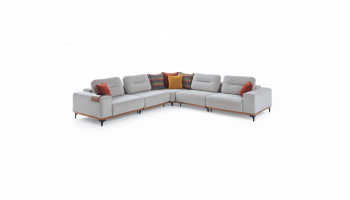 Wäisst exklusivt L-Form Polstersofa Designer Ecksofa Wunnzëmmer Sëtz.